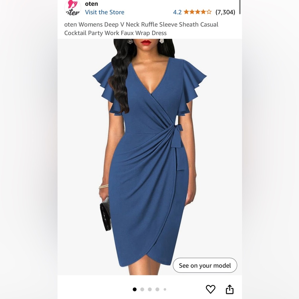Never worn size medium blue dresss